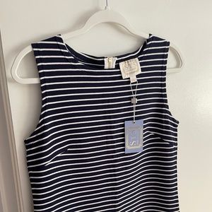 Sail to Sable Navy and White Striped Dress